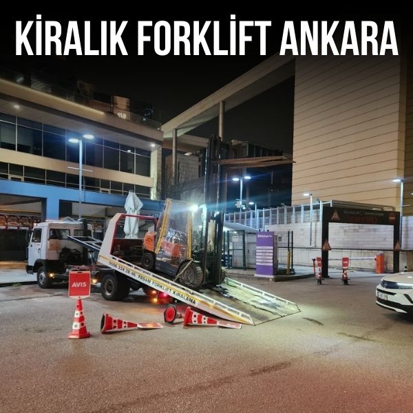 Çayyolu bölgesinde günlük forklift kiralama hizmeti sunan forklift aracı